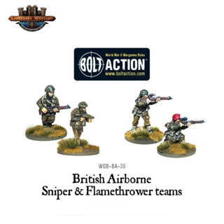 [พร้อมส่ง]warlord game-British Airborne Flamethrower and sniper teams