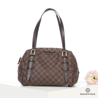 LOUIS VUITTON RIVINGTON MM BROWN DAMIER EBENE CANVAS GHW