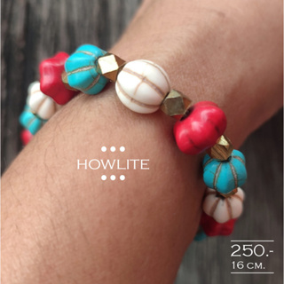 กำไลหิน howlite หินใจเย็น ช่วยให้จิตใจผ่อนคลายจากความเครียด