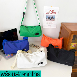 newyorkgallery(N1807) กระเป๋าผ้าไนล่อน JINNIAN สีสันสดใสมี  5สี