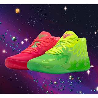 ใหม่ Puma Lamelo Ball Mb.01 รองเท้าบาสเก็ตบอล Rick และ Morty รองเท้าวิ่งการดูดซับแรงกระแทก Wear