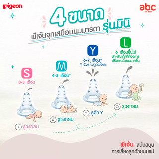 Pigeon حلمات رضّاعة تحاكي ثدي الأم Mini Nipple للرضّاعات القياسية (4 Pcs.) مستلزمات المواليد صورة 4