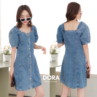 🌈🌿🌺🌸🌼💙🇰🇷 Jeans SQ Collar Mini Dress