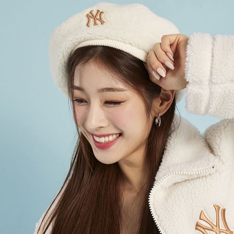 แท้ MLB Wool/Fleece/ knit Beret NY หมวกเบเร่ต์ สีดำ สีขาว สีชมพู สีน้ำตาล สีเหลืองมัสตาร์ด