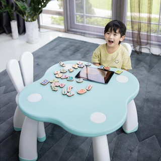 (จำกัด 1 ชิ้นต่อ 1 คำสั่งซื้อ) Kinkinkids Rabbit Table&amp;Chairs โต๊ะกิจกรรมกระต่ายและเก้าอี้