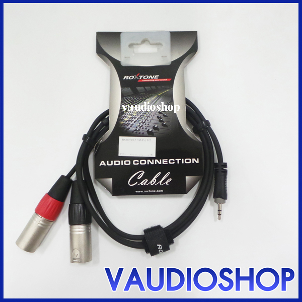 1M TRST+XLR ผู้2P ยาว 1เมตร ROXTONE สายสัญญาณ TRST+XLR ผู้ 2หัว สาย เครื่องเสียง RAYC190L1 1M TRST+X