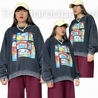 sweater oversize เสื้อกันหนาวสกรีนลาย code:3027