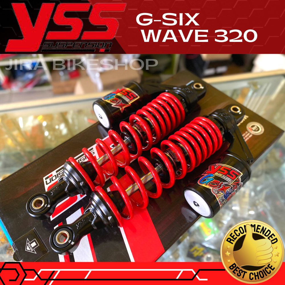 YSS โช๊คหลังแต่ง (แก๊สแท้) G-SIX โช๊คหลังแต่ง WAVE ทุกรุ่น WAVE100S, WAVE125R, S, X, WAVE125i, WAVE1