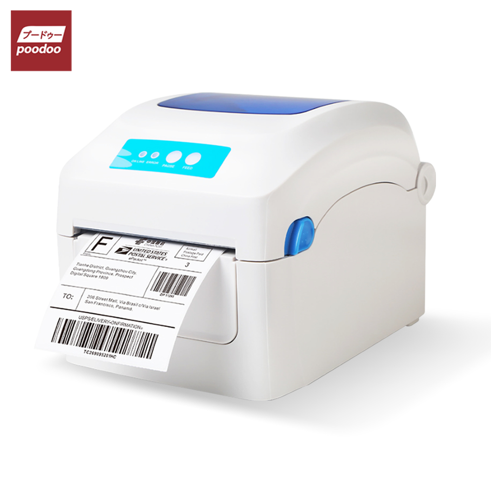 poodoo เครื่องพิมพ์บาร์โค้ด แบบม้วน พิมพ์แผ่นป้าย ป้ายราคาสินค้า Gprinter GP1324D