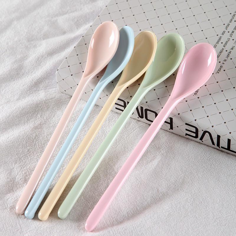 [พร้อมส่ง ส่งด่วน ]ช้อนยาว18เซ็น ชงน้ำ สำหรับปั่นน้ำ และใช้อื่นๆ ช้อนคนกาแฟ เมลามีนแท้100%  ราคาถูกที่สุด