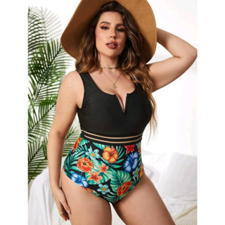 🔥Plussize🔥ชุดว่ายน้ำคนอ้วน🔥 XL  อก38-42 เอว34-38 สะโพก46"     2XLอก44-48 เอว38-44 สะโพก52"