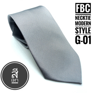 G-01เนคไทแบบซิป สีเทาไม่ต้องผูก ดีไซน์ทันสมัย เหมาะกับทุกโอกาส Men Zipper Tie Lazy Ties Fashion (FBC BRAND)