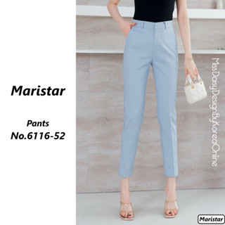 Maristar (S,M,L,XL) กางเกงขายาว 9 ส่วน No.6116 ผ้า Spandex เนื้อผ้าผ่านการฟอก​ ยืดหยุ่น​ได้นิดๆ​