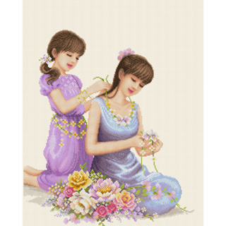 JP-F01 Flowers for Mom ชุดปักครอสติชลิขสิทธิ์แท้ ครอสติชไม่พิมพ์ลาย แบรนด์ Jasmine