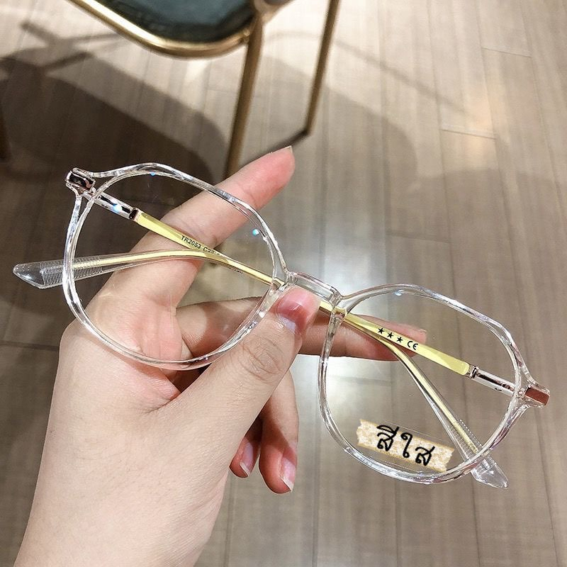 แว่นสายตายาว กรองแสงคอมและมือถือเลนส์มัติโค๊ต +50ถึง+400เลนส์มัลติโค๊ต (MULTICOAT)ทรงขอบหยัก กรอบพร้อมเลนส์ แถมซอง+ผ้า