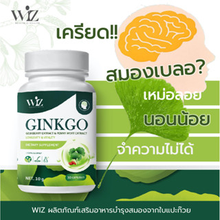 GINKGO GOJI BERRY  วิชต์ (WIZ) ผลิตเสริมอาหารบำรุงสมองจากใบแปะก๊วยโกจิเบอร์รี่