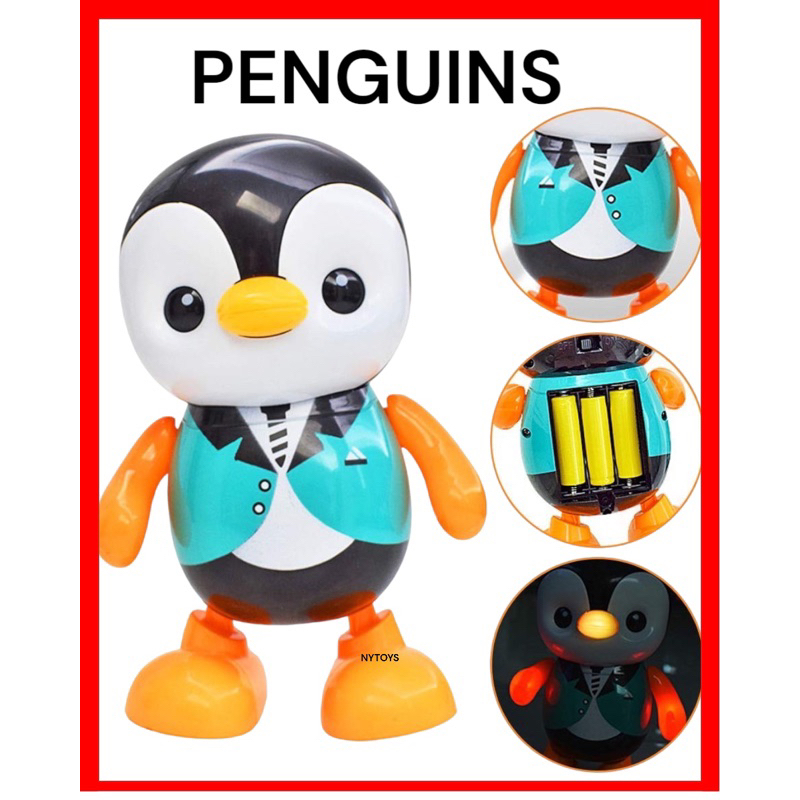 เพนกวินเต้นได้ swinging penguin เพนกวินแด๊นซ์ ของเล่นเด็ก มีเสียง มีไฟ