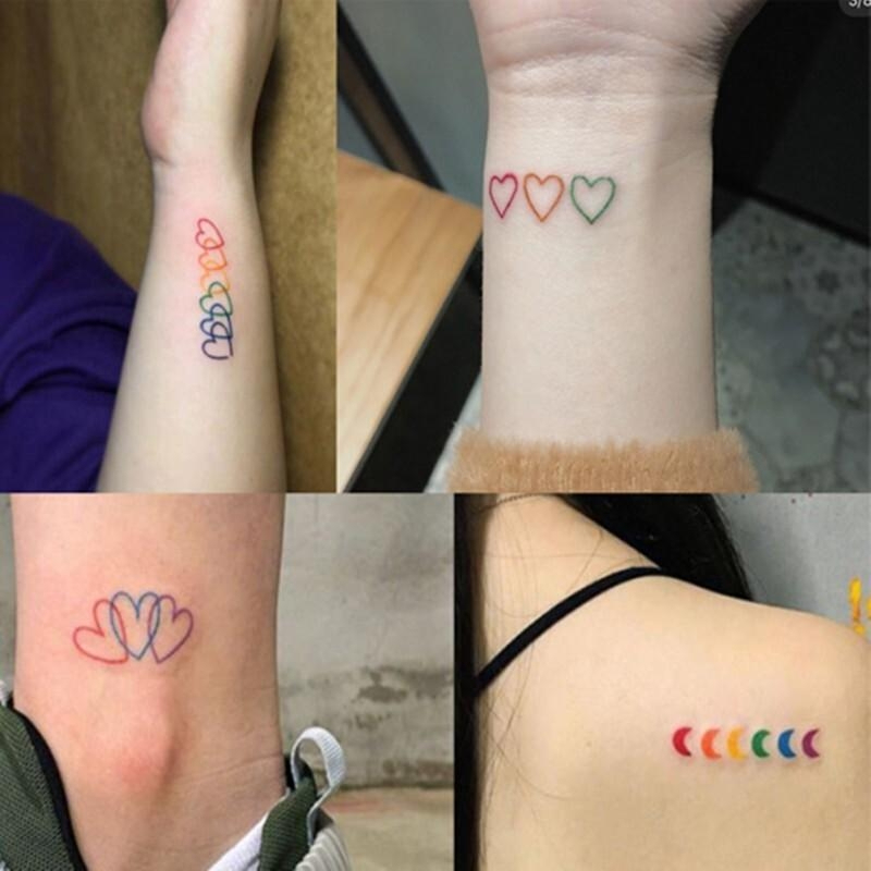 ✅พร้อมส่ง✅ แทททูมินิมอล เเทททู Tattoo สติ๊กเกอร์ ติดร่างกาย แบบสุ่มลาย 1 เเผ่น/2บาท ยิ่งซื้อยิ่งลด ลายน่ารัก (เเบบสุ่ม)