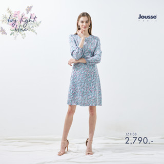 JOUSSE ชุดเดรส ลายดอกไม้สีฟ้าน้ำเงิน (JZ1ISB)