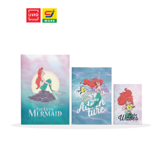 UNO สมุดจดบันทึกเซต 3 เล่ม สมุดโน๊ต Disney Mermaid ลิขสิทธิ์แท้