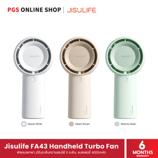 Jisulife FA43 Handheld Turbo Fan พัดลมพกพา,ปรับระดับความแรงได้ 5 ระดับ, แบตเตอรี่ 4000mAh