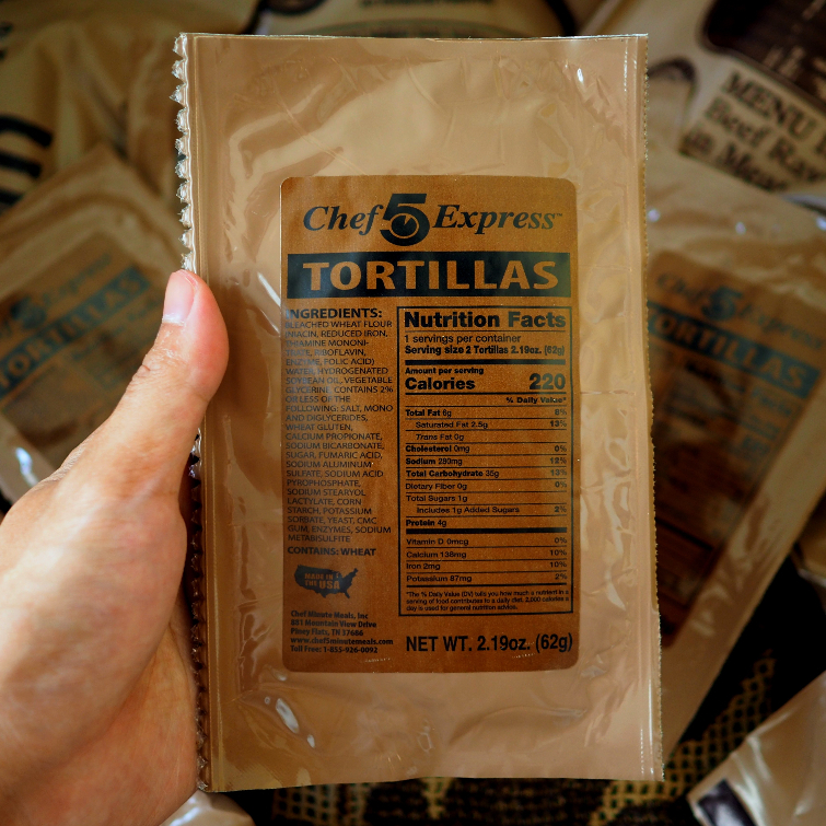 MRE Tortillas (แป้งแผ่นอาหารอเนกประสงค์)