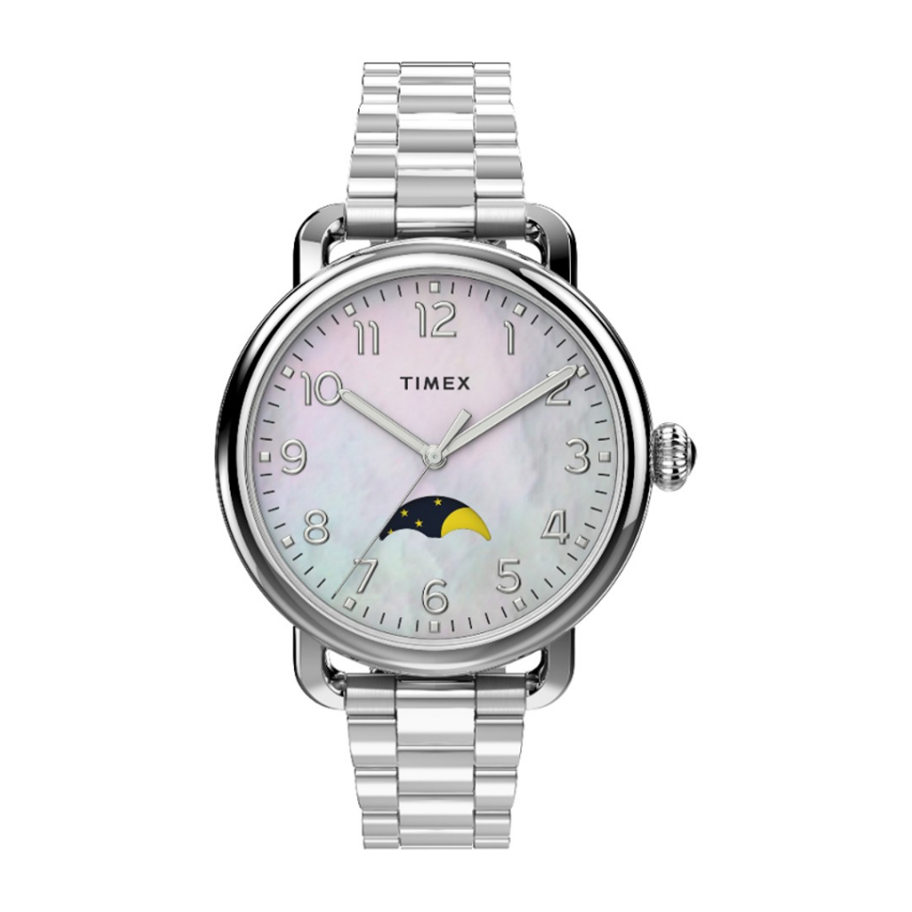 Timex TW2U98300 Standard นาฬิกาข้อมือผู้หญิง สายสแตนเลส สีเงิน หน้าปัด 34 มม.