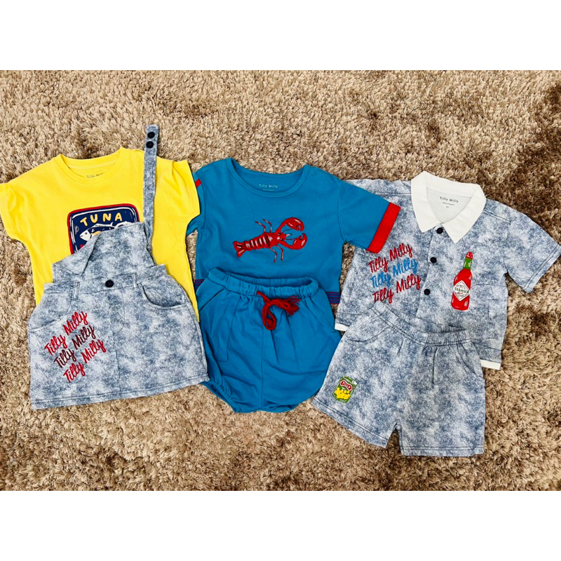 Tilly Milly 3T 4T Gourmet kids ใส่1ครั้ง ขายเหมา3ชุด ถูกกว่าแบรนด์