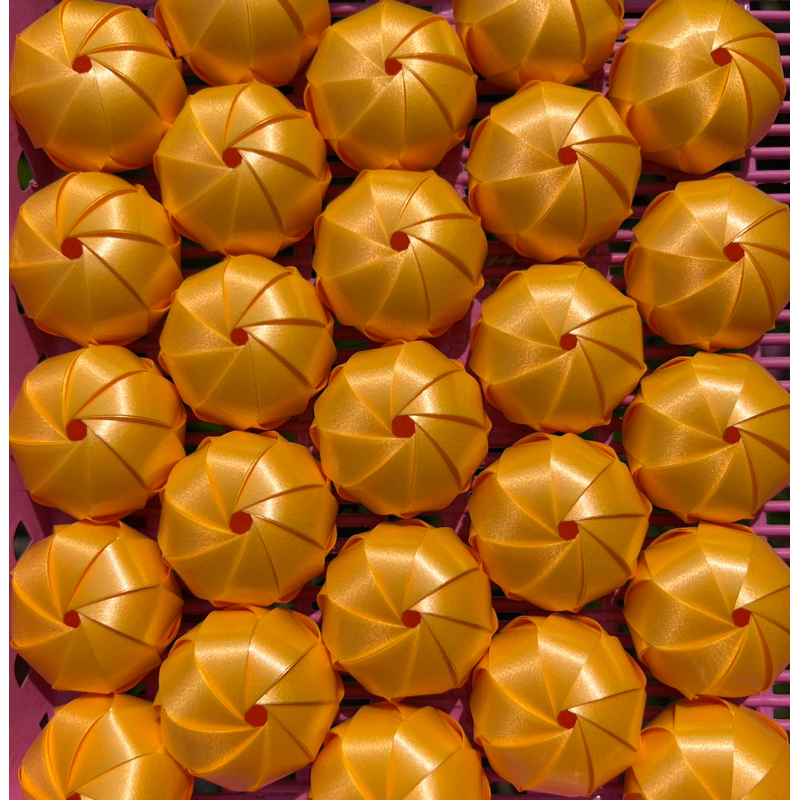 ริบบิ้นโปรยทานลูกส้มสีส้มทอง(ตัวเปล่า)