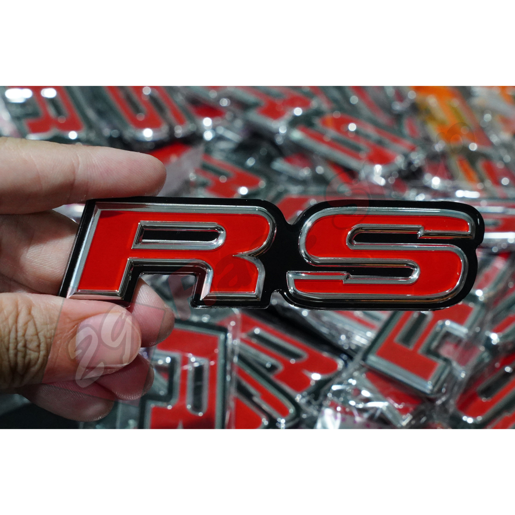 ⚡️ส่งไวจาก🇹🇭 โลโก้ RS สำหรับรถทุกรุ่น (งานสีสดทนแดด)