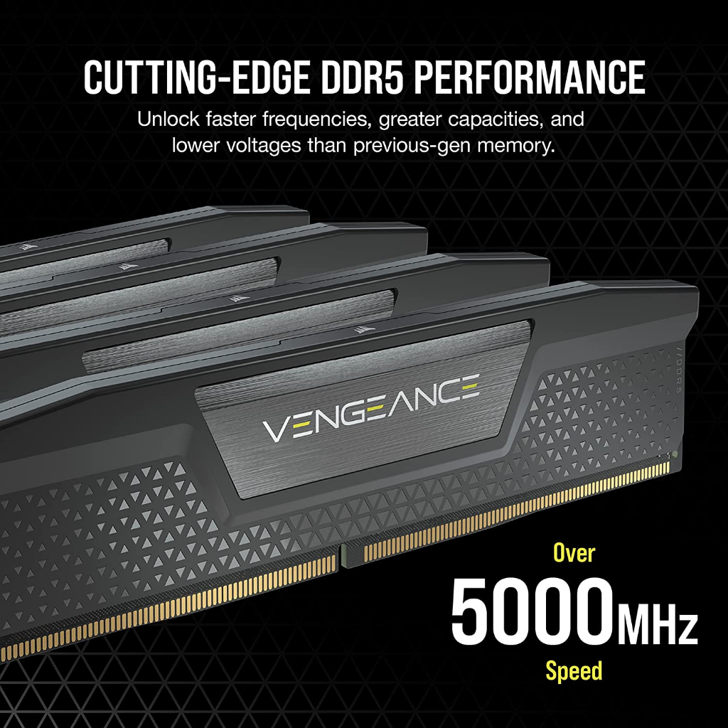 32GB (16GBx2) DDR5 5200MHz RAM (แรมพีซี) CORSAIR VENGEANCE DDR5 (BLACK) (CMK32GX5M2B5200C40) #7