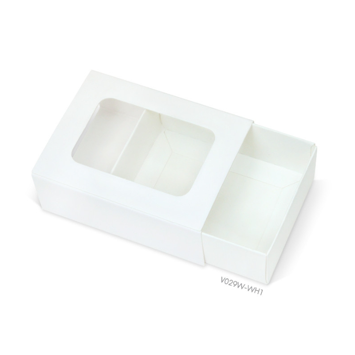แพ็ค 20 ใบ  กล่องทรงลิ้นชัก V029-สีขาว สำหรับใส่สบู่ ของขวัญ ของชำร่วย ลิ้นชัก : ร้าน dddOrchids