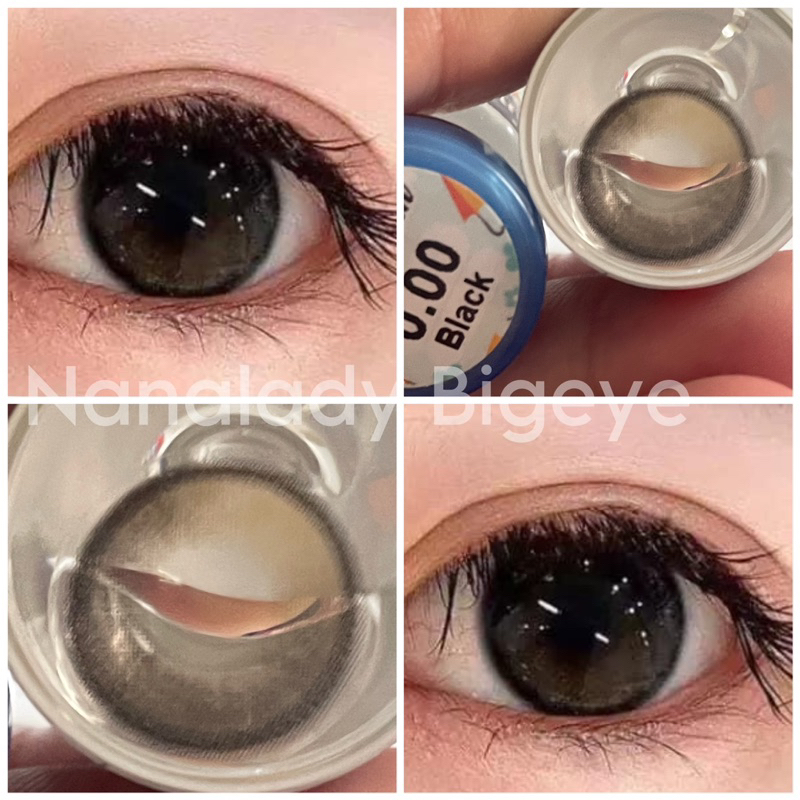 Black Bigeye April Rain Luxzy คอนเเทคเลนส์สีดำเลนส์ฟิวเตอร์ คอนเเทคเลนส์กรองเเสง