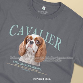 เสื้อยืดสกรีนลายน้องหมา Cavalier คาวาเลียร์ [Classic Cotton 100% by Oversized Club]