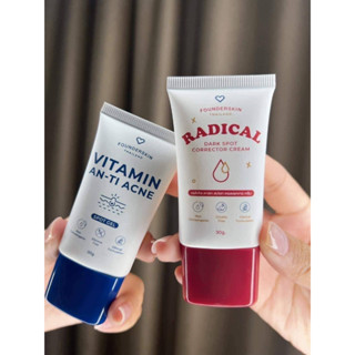 💙❤️(แพคเกจใหม่ 30 g.) เจลละลายสิวฟาวเดอร์ เจลลดลอยสิวฟาวเดอร์ Founderskin Anti-Acne &amp; Radical