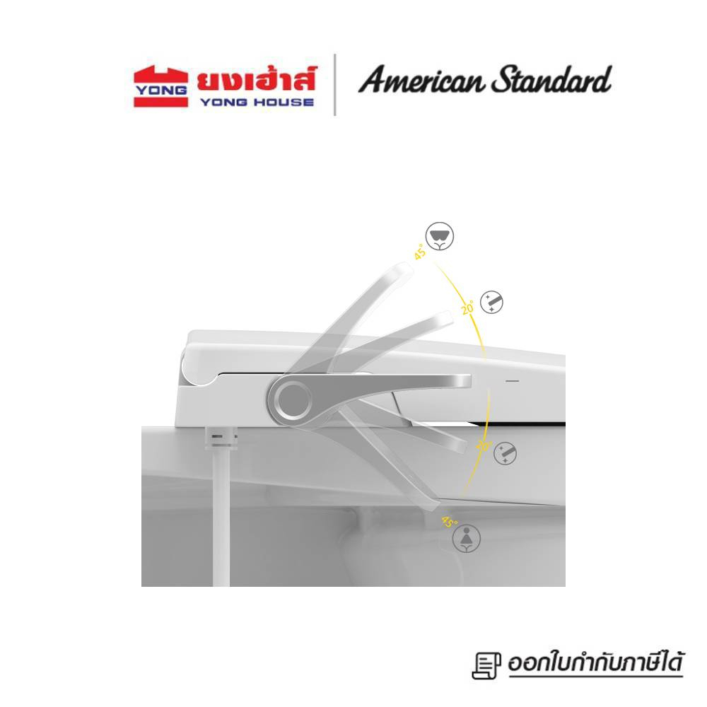 AMERICAN STANDARD ฝารองนั่ง รุ่น EB-FB110SW ฝารองนั่ง Slim Smart Washer 3 Bidet S/C ฝารองนั่งอัตโนมัติ แบบไม่ใช้ไฟฟ้า - รูปที่ 3