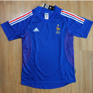 เสื้อบอลย้อนยุค ฝรั่งเศส France ปี 2002 เกรด AAA