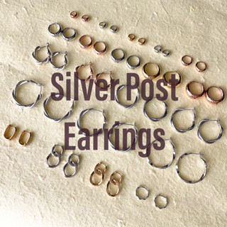 ตุ้มหู Silver Post Earrings นำเข้าจากเกาหลี