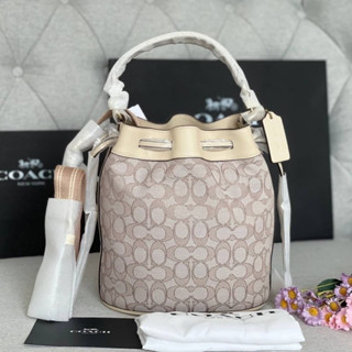 Coach Field Bucket Bag In Signature Jacquard C3853