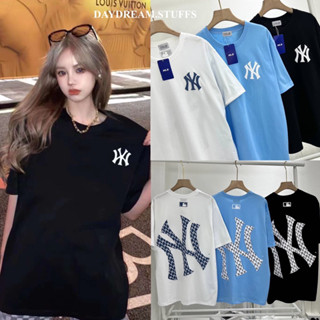 💫พร้อมส่ง💫MLB NY T-Shirt • เสื้อยืด ตัวใหญ่ ทรงOversize สกรีนลาย หน้า-หลัง ใส่ได้ทั้ง ชาย/หญิง ผ้าคอทตอน