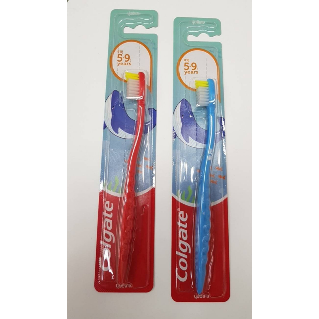 (ยกแพ็ค)คอลเกต แปรงสีฟันขนแปรงนุ่มพิเศษ สำหรับเด็กอายุ 5-9 ปี แพ็คละ 12ด้าม Colgate Toothbrush child