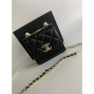 Chanel Mini on chain(Ori)เทพ 📌size 11x11x5 cm. 📌สินค้าจริงตามรูป งานสวยงาม หนังแท้