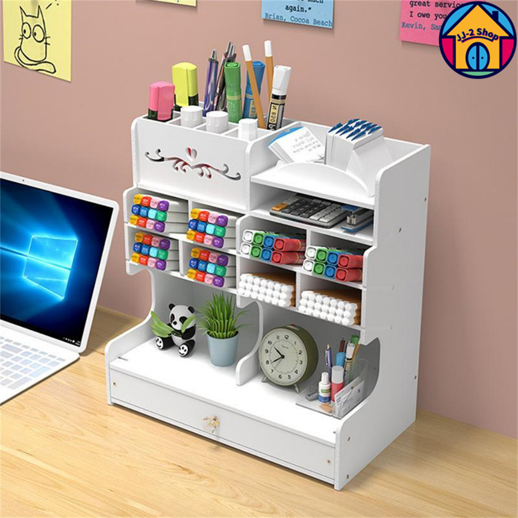 พร้อมส่ง ร้านไทย JJ-2Shop ชั้นใส่ปากกา เก็บเครื่องเขียน วางปากกา สีขาวสไตล์มินิมอล มี 4 แบบให้เลือก