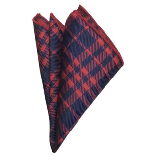 ผ้าเช็ดหน้า ( Pocket Square ) สีกรมแดงใส่กระเป๋าสูท  เนื้อผ้าหนาแน่นและละเอียดมาก ไม่เป็นเม็ดไม่เป็นขุย ขนาด 22 X 22 cm