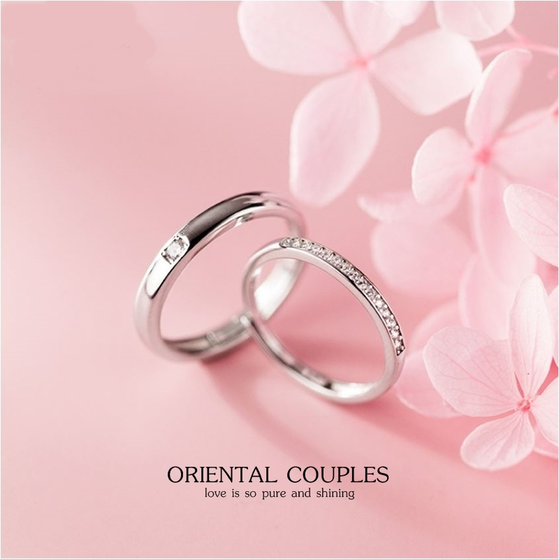 แหวนคู่รักเงินแท้ 92.5% Oriental Couples RGC-008 ปรับขนาดได้