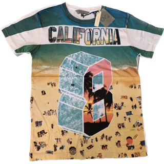 OVS - CALIFORNIA เสื้อยืดคอกลม ลายทะเล เสื้อยืดเด็กผู้ชาย