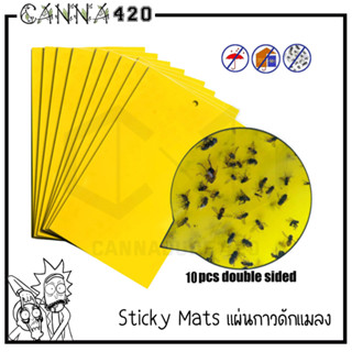 Sticky mat (10x20 cm/20x15 cm) ติดหัวยาก แผ่นกาวดักแมลง / ฝุ่น แผ่นกาวดักฝุ่น ทนแดด กันฝุ่น ไม่มีสารเคมี แผ่นดักแมลง