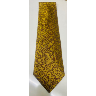 louis Vuitton neckties gold print