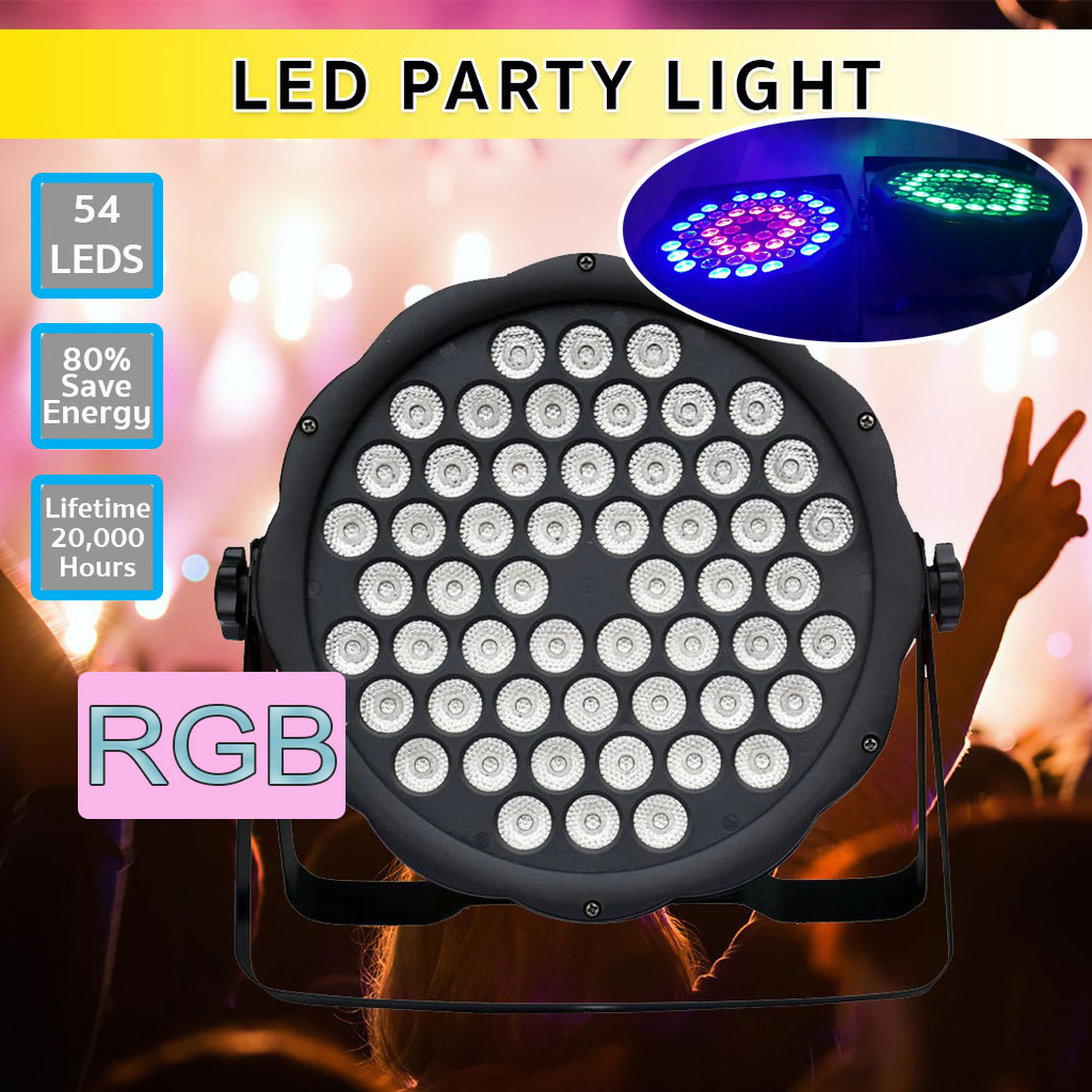 RGB LED Part 54LED ไฟปาร์ตี้ ไฟพาร์ ไฟดิสโก้ ไฟเทค Disco light ไฟพาร์LED PAR