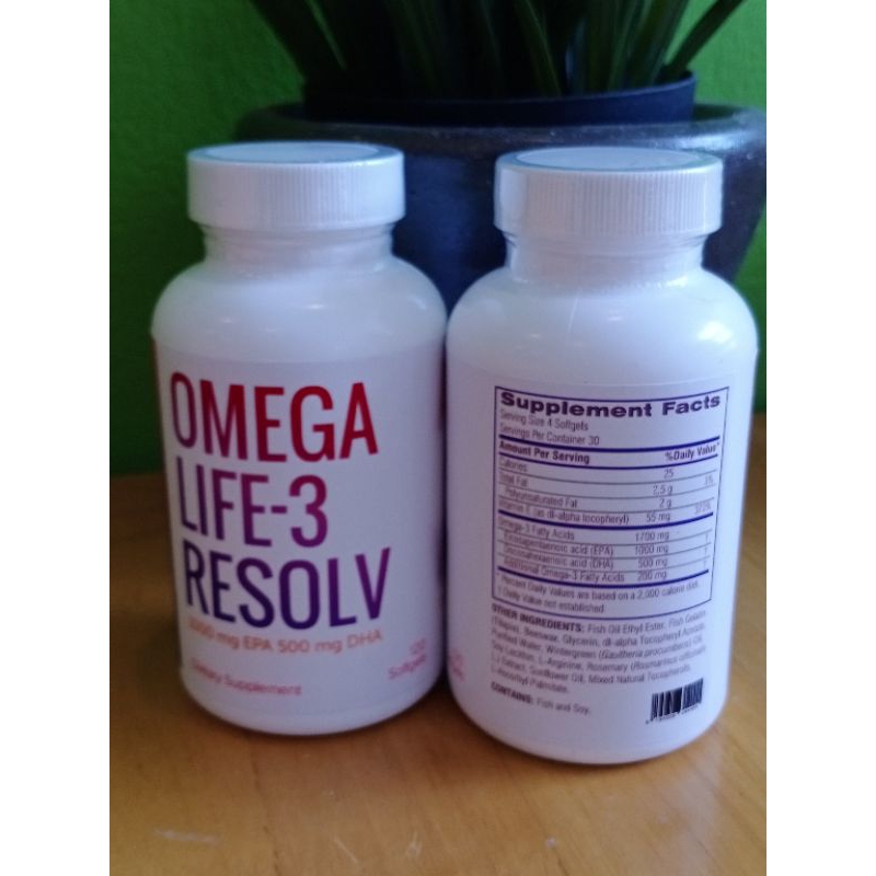 โอเมก้า3 Resolv Omega Life 3 /สินค้านำเข้าการันตีของแท้ 100%